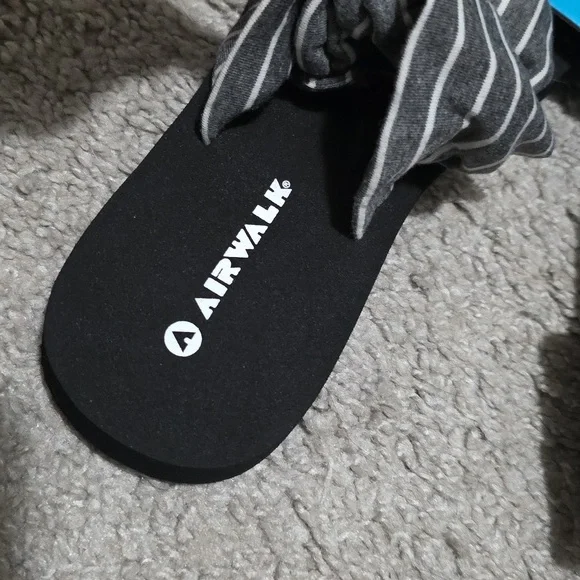 Airwalk Namaste Sling Yoga Sandals Grey, White Stripes Sz 7 - Picture 4 of 5